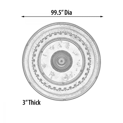 Sistine Chapel Classical Grand Ceiling Medallion 98.5 Inch Diameter