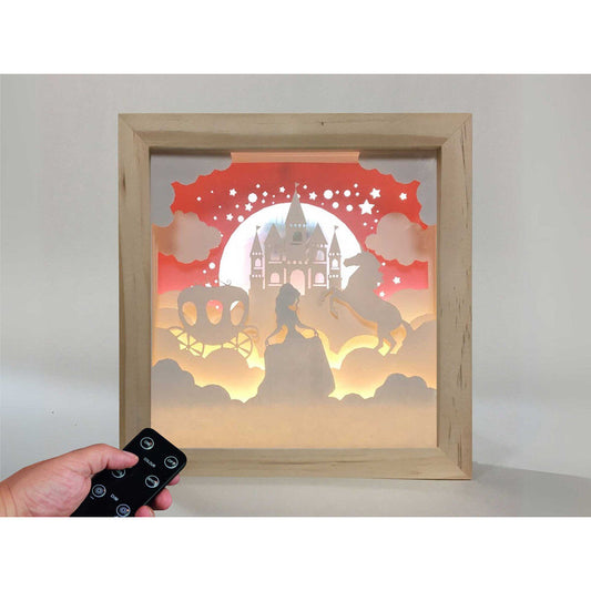 Castle wood lamp
