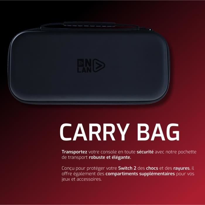 Protective and carrying case - ONLAN - Nintendo Switch 2 - Black