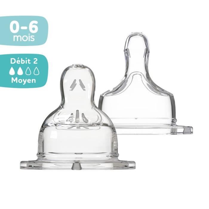 DODIE Wide Neck Flat Teat 0-6 Months Silicone