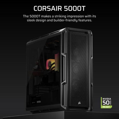 PC Case - CORSAIR - 5000T Series - Mid-Tower - Black
