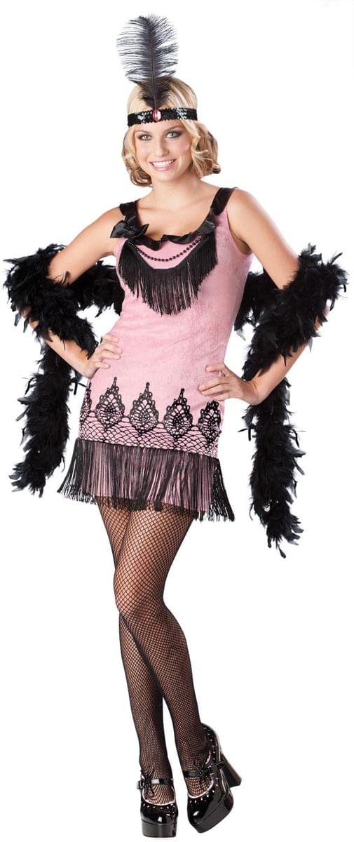 Flirty Flapper Costume Dress Teen Large 9-11