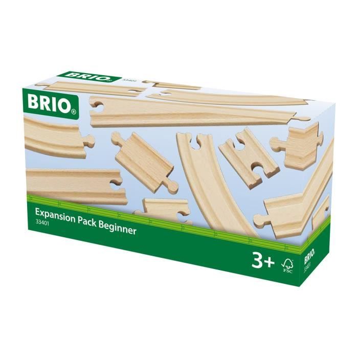 BRIO World - 33401 - Evolution Set Beginners -11 Rails - Wooden Toy