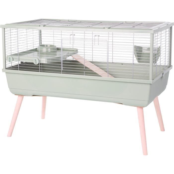 Raised rodent cage - Zolux - Néolife - For guinea pigs - 99 x 54 x 79 cm - Green