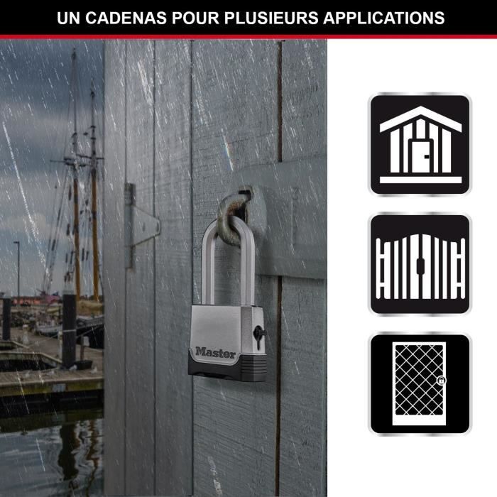 Combination padlock - 56mm - zinc