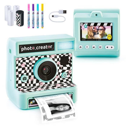 Canal Toys - Instant Print Retro Camera - 4 Rolls of Paper Including 1 Sticker, Markers and Stickers - CLK 019