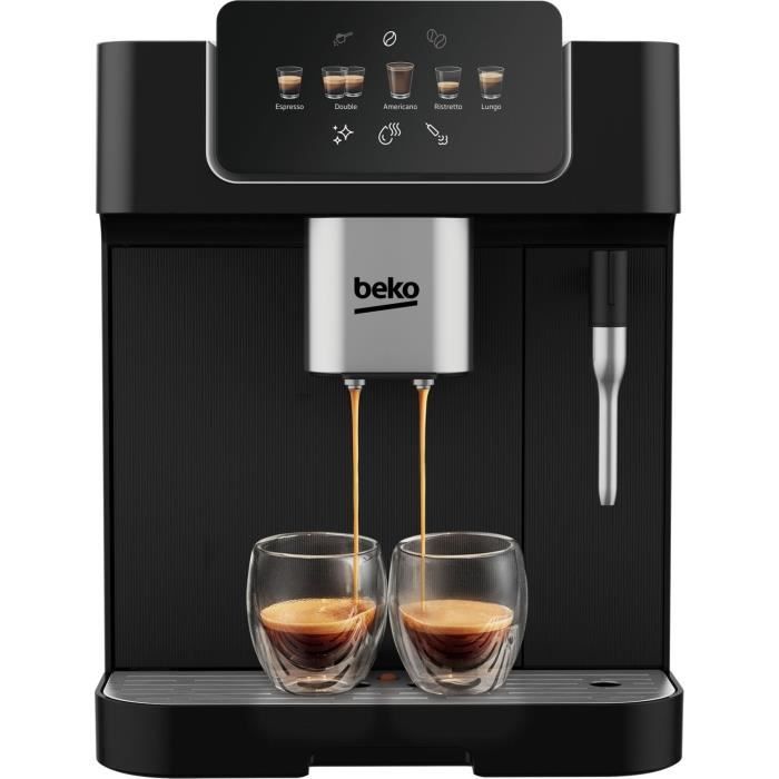 Coffee machine with grinder - BEKO - CEG7302B - 1350 W - 19 bars - Black