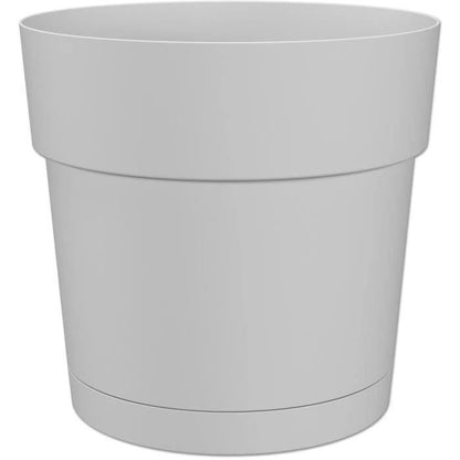 Flower pot and round capri round - plastic - water tank - diameter 30 cm - white - artevasi