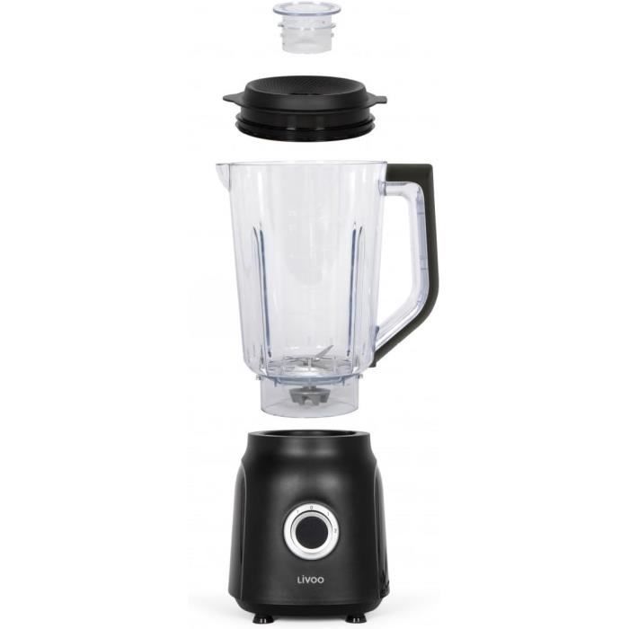Blender - LIVOO - 1.5 L - 600 W - 22,000 rpm - 2 speeds - Black