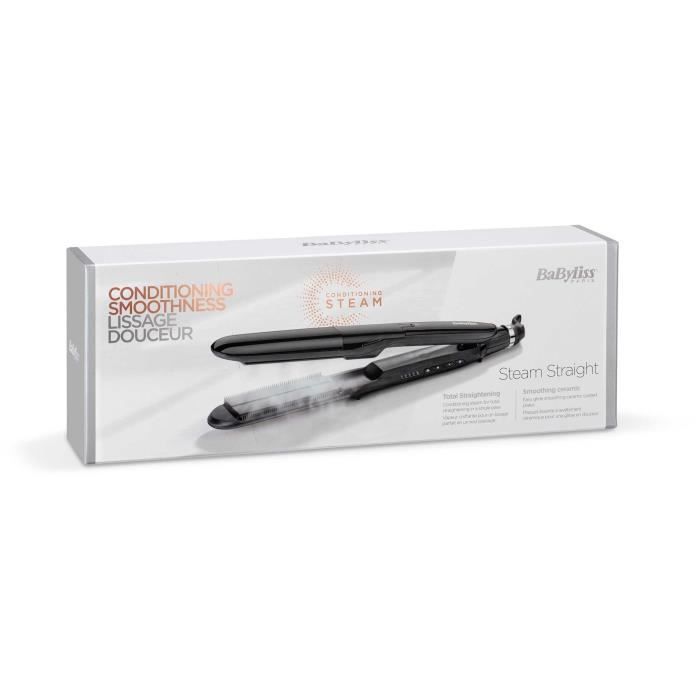 BABYLISS ST492E Steam Straight Steam Straightener - 39mm wide ceramic plates - 5 temperatures 150 ° C-230 ° C-Advanced Ceramics Heater