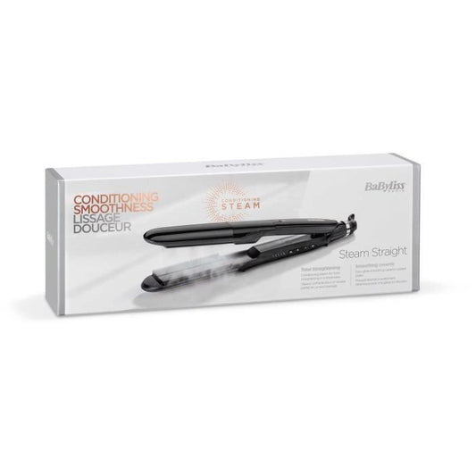 BABYLISS ST492E Steam Straight Steam Straightener - 39mm wide ceramic plates - 5 temperatures 150 ° C-230 ° C-Advanced Ceramics Heater