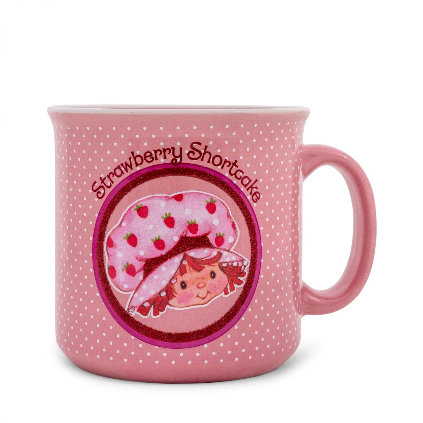 Strawberry Shortcake Polka Dots Ceramic Camper Mug | Holds 20 Ounces