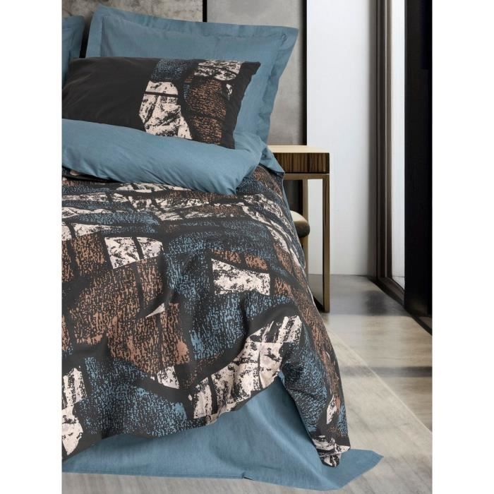 Bedding set - 1 duvet cover 220 x 240 cm + 2 pillowcases 60 x 60 cm - 100% cotton - Green
