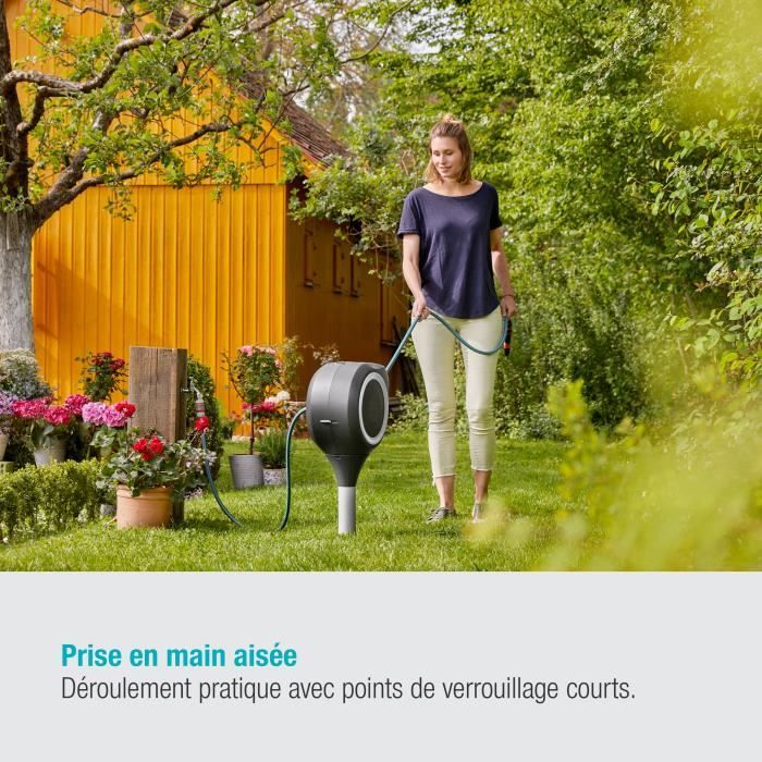 Gardena automatic reel on peak rollup s white line-length 15m-Ø11mm-complete kit-5 years warranty (18606-20)