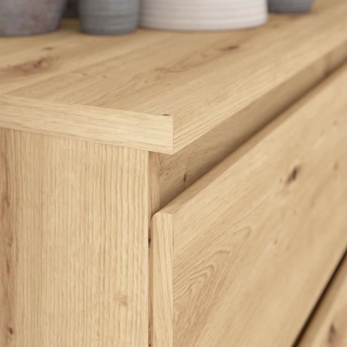 CHELSEA chest of drawers 3 drawers - L 77.2 x D 42 x H 79.9 cm - Artisan oak decor