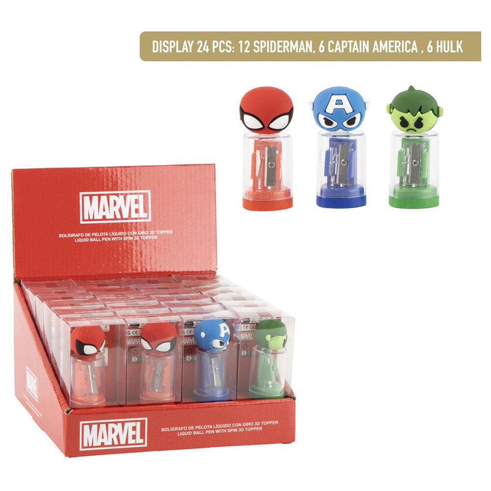 Marvel Avengers assorted pencil sharpener with container