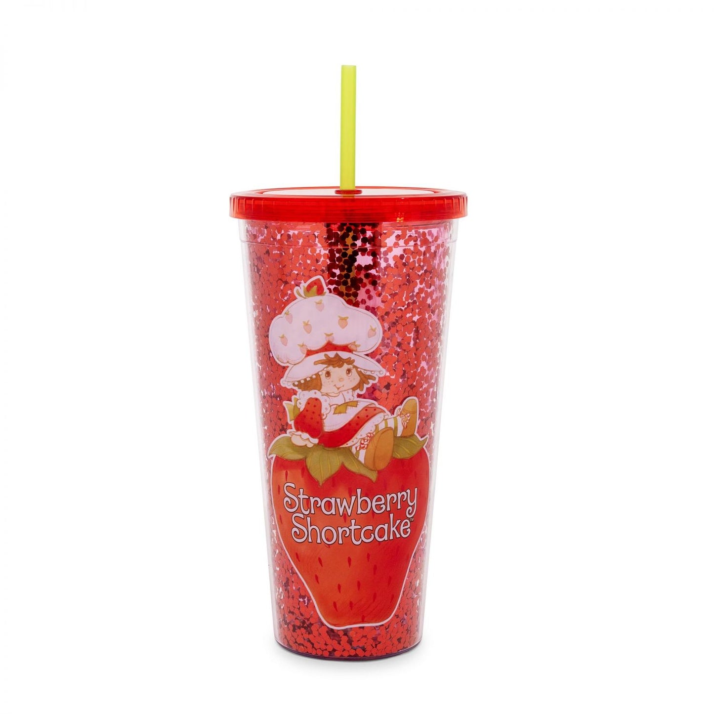 Strawberry Shortcake 32-Ounce Confetti Carnival Cup With Lid and Straw