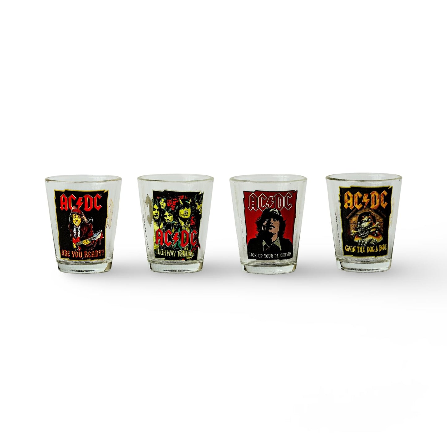 AC/DC Icons 4-Piece 1.5oz Shot Glass Set