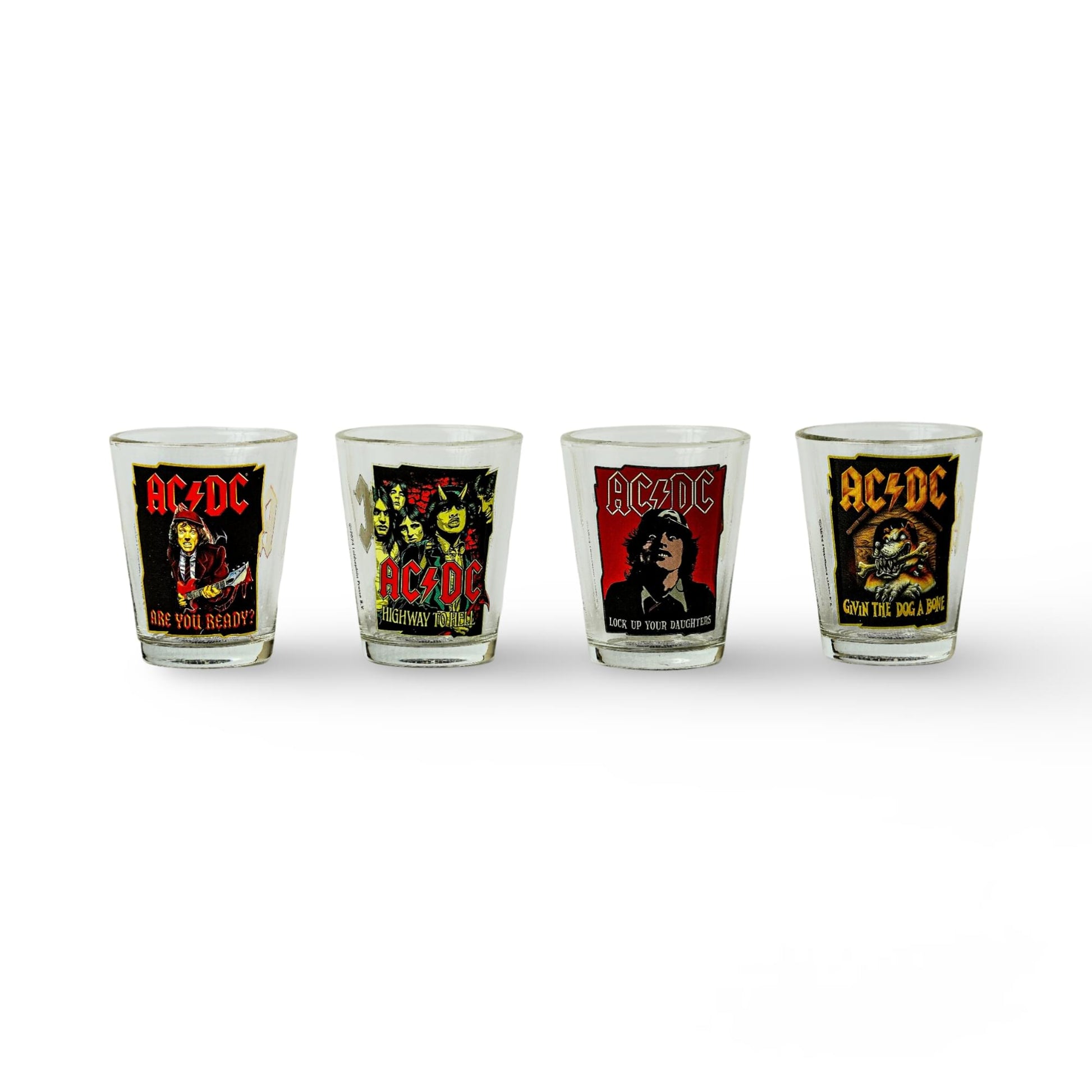 AC/DC Icons 4-Piece 1.5oz Shot Glass Set