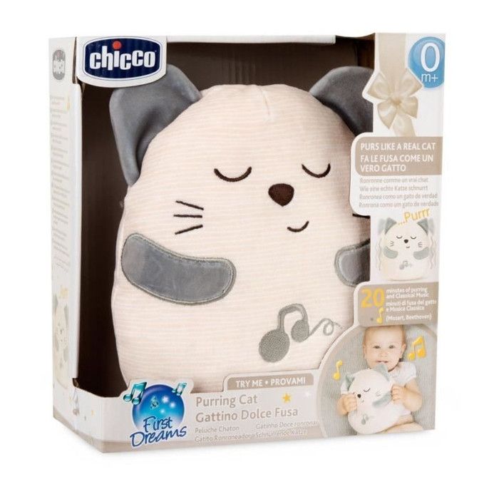 Plush kitten - CHICCO - Grey - From birth