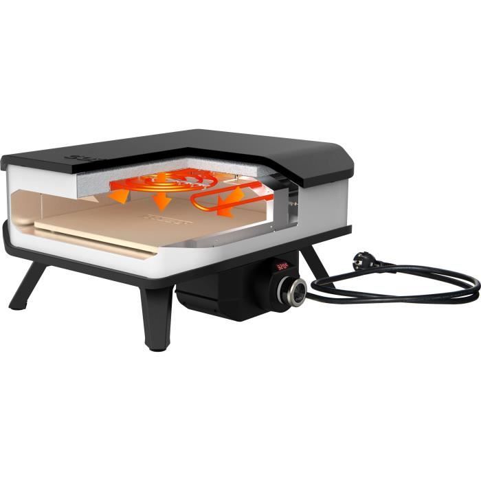 Electric pizza oven - COZZE - 2200 W - 60.5 x 60.5 x 30.5 cm - Black / White