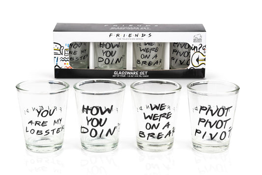 Friends Quotes 1.5oz Mini Glasses | Set of 4