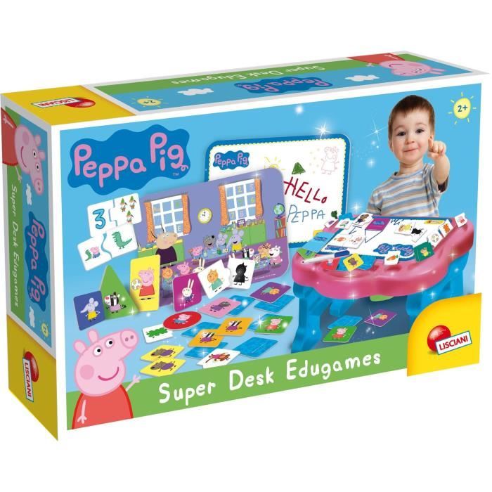 Activity desk with 10 games - Peppa Pig Super desk - Edu games - LISCIANI