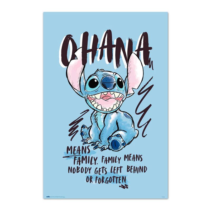 Disney Stitch Ohana poster