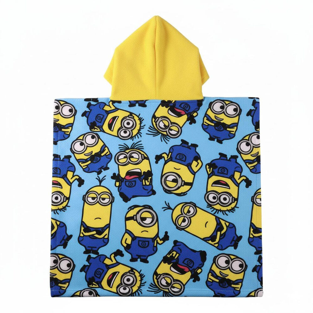 Minions microfibre poncho beach towel