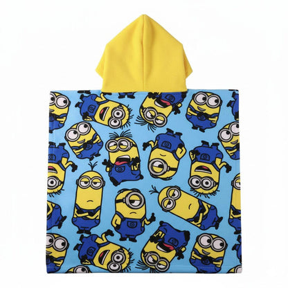Minions microfibre poncho beach towel