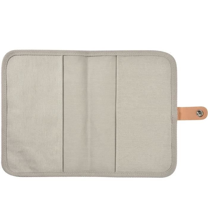 BEABA, Pearl gray canvas health book cover