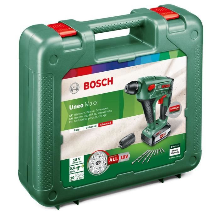 Bosch - UNO MAXX wireless perforator (1 18V / 2.5 AH battery, charger and box)