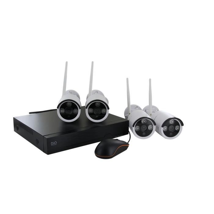 Wireless NVR Video Surveillance Kit + 4 Cameras - DIO CONNECTED HOME - 3MP