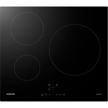 Induction hob - Samsung - 3 zones - L59 x D57 cm - NZ63M3NM1BB/UR - 7200 W - Glass Revetement - Black