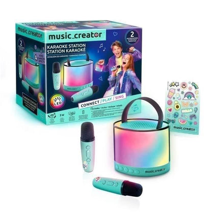 Canal Toys - Music Creator - Mini Karaoke Station - Luminous speaker with 2 wireless microphones - INF 044