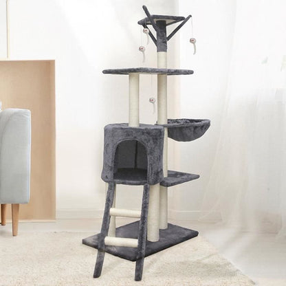 JIPSY Gray cat tree - 79 x 34 x 138 cm - Gray