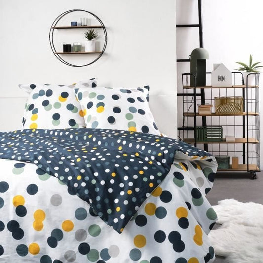 Bedding set - TODAY - Sunshine 11.59 - 220x240 cm - 100% cotton with polka dot print