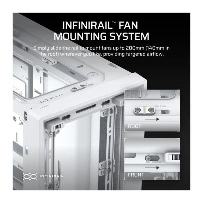 PC Case - CORSAIR - FRAME 4000D Series - Mid-Tower - White