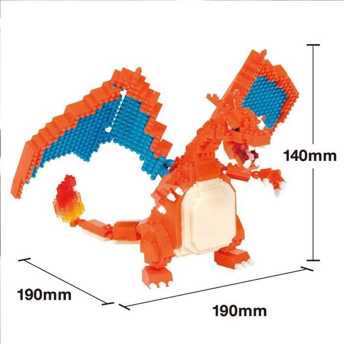 Pokémon Charizard Figure - BANDAI - Nanoblock - 860 Piece Brick Figure - Construction Kit - NBPM80