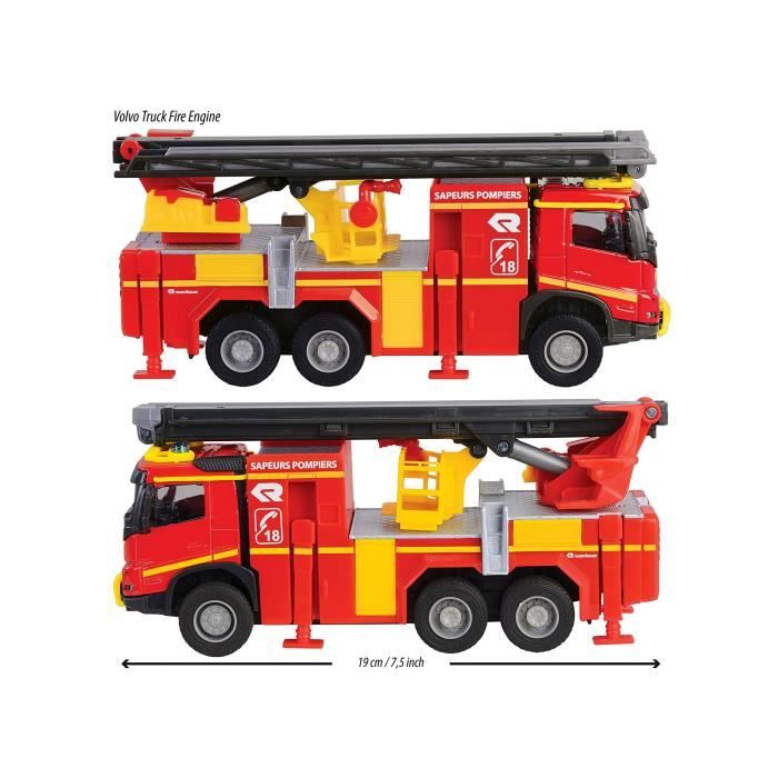 Volvo Fire Truck - MAJORETTE - 19 cm - Opening doors - Sounds and lights