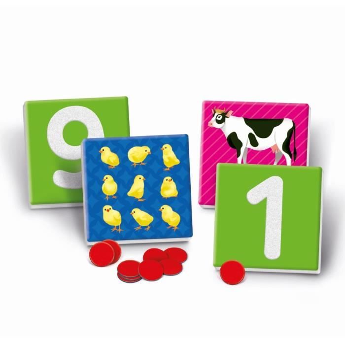 Montessori - Clementoni - Tactile numbers - Educational game learning numbers - 10 rough number cards - Ages 3 and up