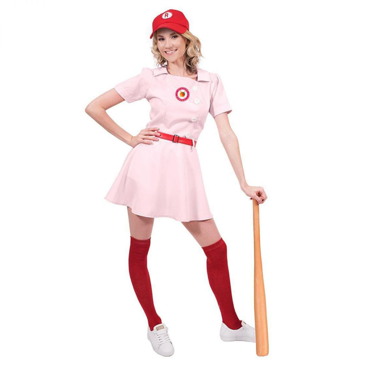 Rockford Peaches Women's Costume Baseball Uniform - Medium