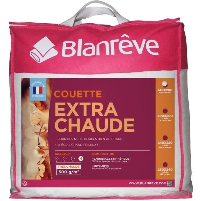 Blanreve extra hot duvet in microfiber - 140 x 200 cm - White
