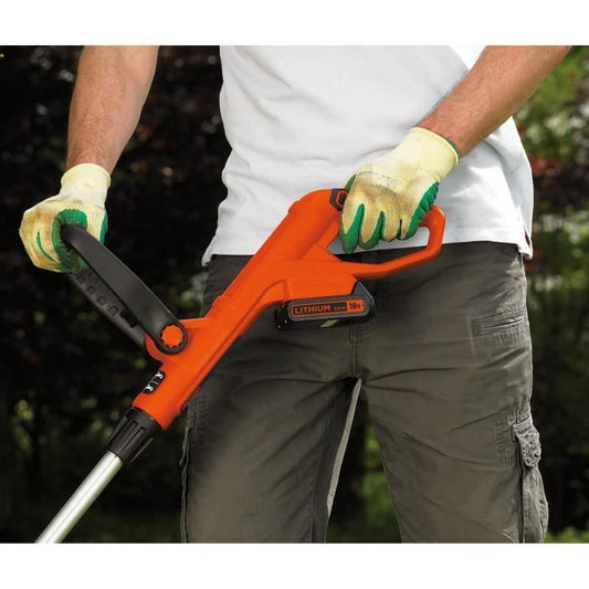 BLACK+DECKER 23 cm 18 V 2 Ah Grass Trimmer - GLC1823L20-QW - 180° Pivoting Head