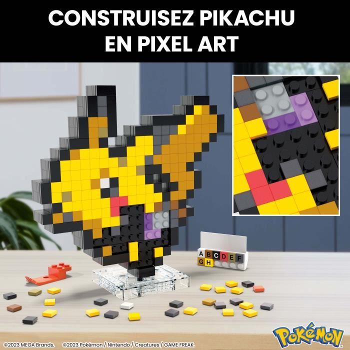 MEGA-Pokémon-Pikachu-400-Piece Retro Building Set - MEGA Pokémon - HTH74