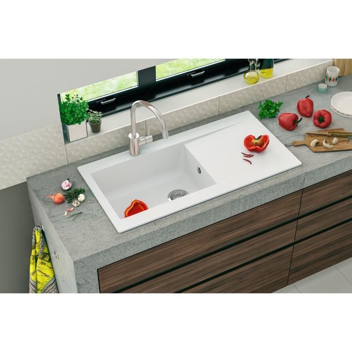 Sink - Resin - White - Bucked - Stradour - Lierra