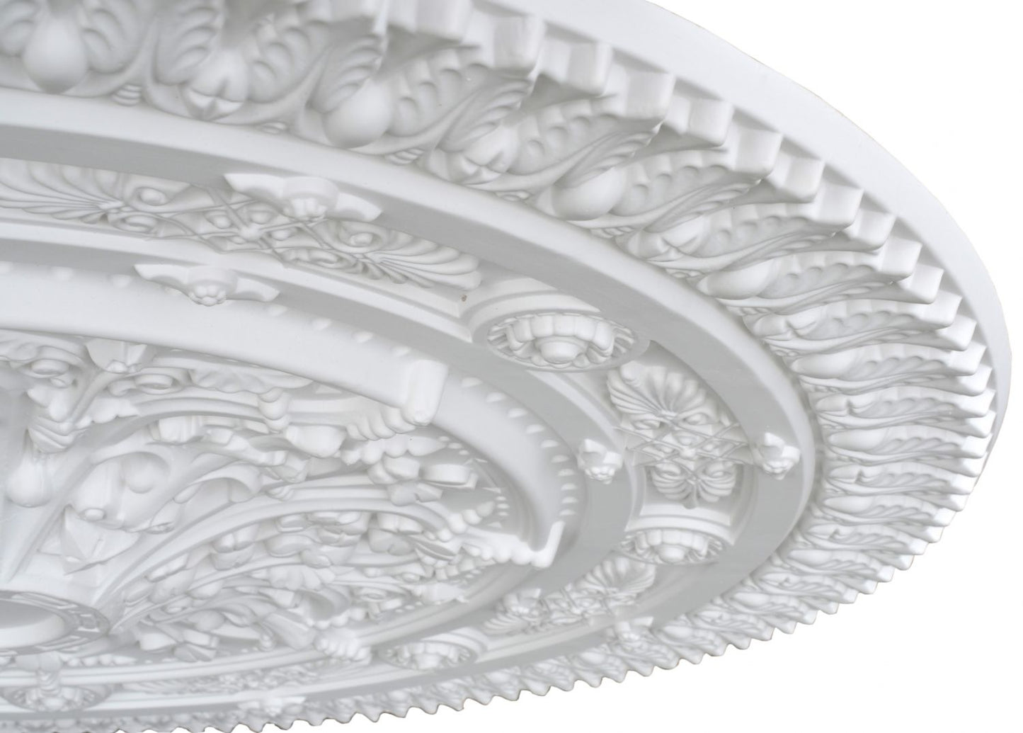 Classic White Round Ceiling Medallion 37 Inch Dia