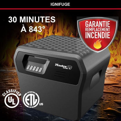 MASTER LOCK Safety Case / Safe - Fireproof and Waterproof - Electronic Combination - 18.5L