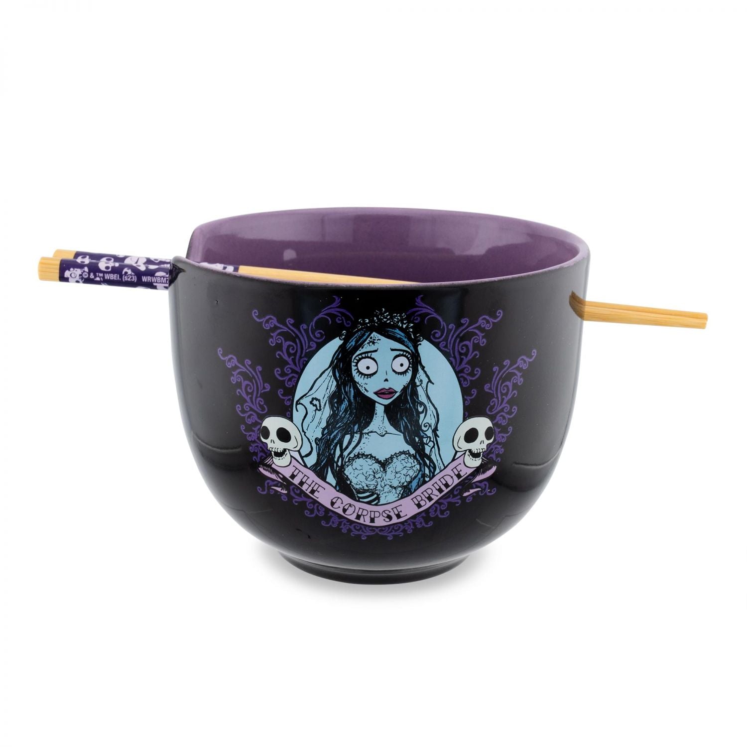 Tim Burton's Corpse Bride Emily 20-Ounce Ramen Bowl and Chopstick Set