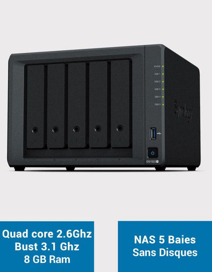 SYNOLOGY 5-bay expandable NAS server - DS1522+